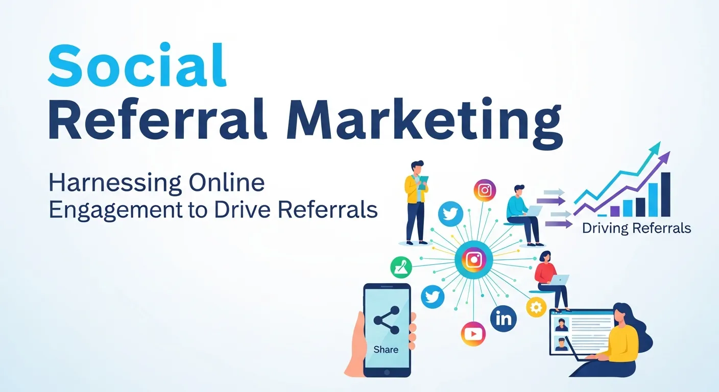 Users sharing products on social media to generate referrals and drive engagement