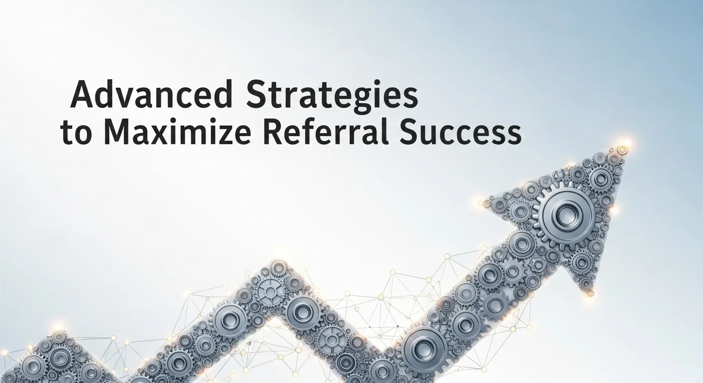 Advanced strategies to maximize referral marketing success for e-commerce, showing techniques to increase sales and customer engagement without paid ads.